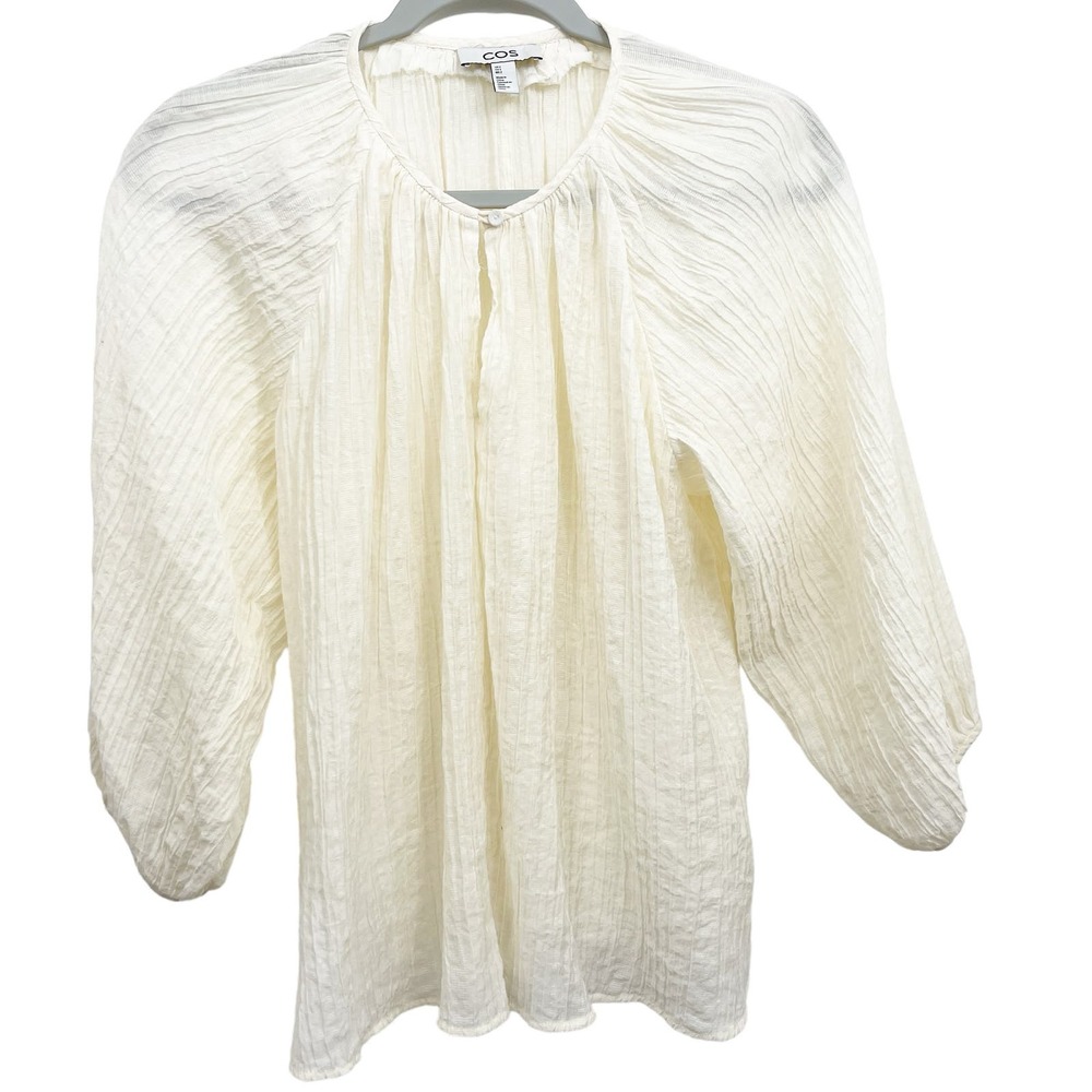 COS Cream Pleated Women's Top